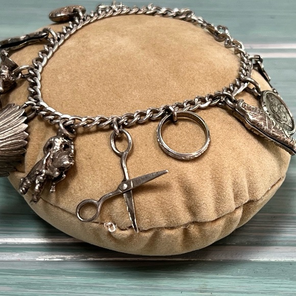 Vintage Charm Bracelet Sterling - Picture 8 of 13